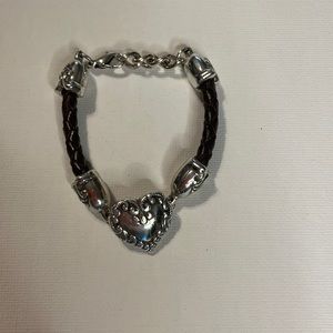 Brighton Bracelet Brown Leather and Silver